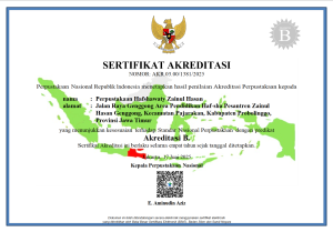 Perpustakaan UNHASA Terakreditasi B